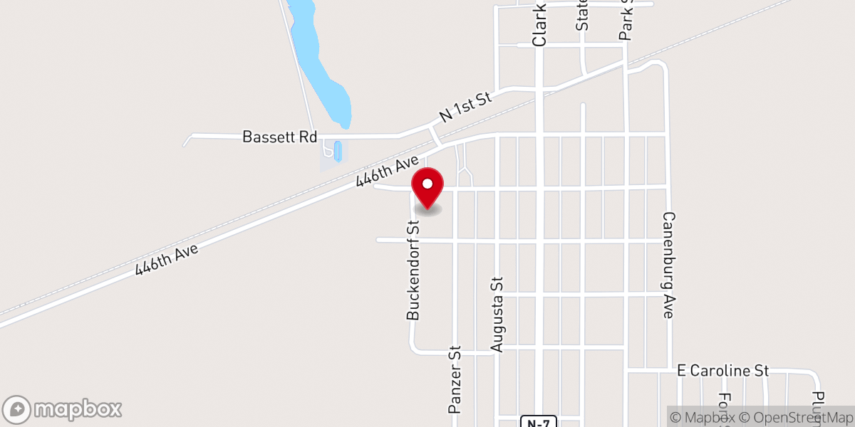 Map showing location of United Methodist Church