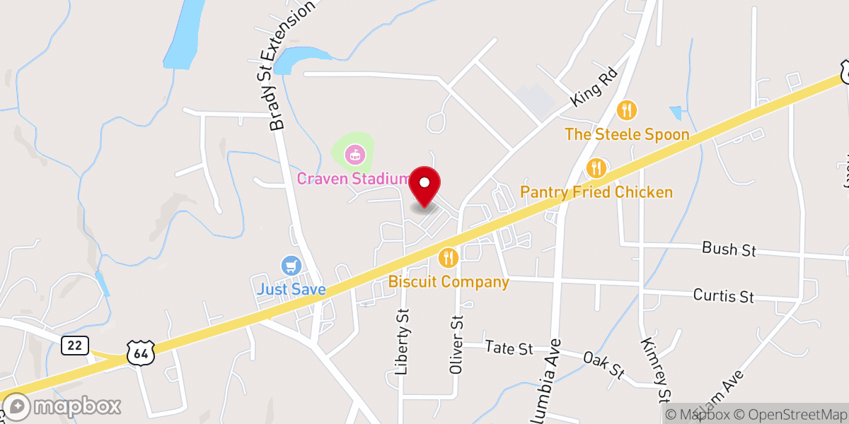 Map showing location of Blue Horseshoe Antiques & Collectibles
