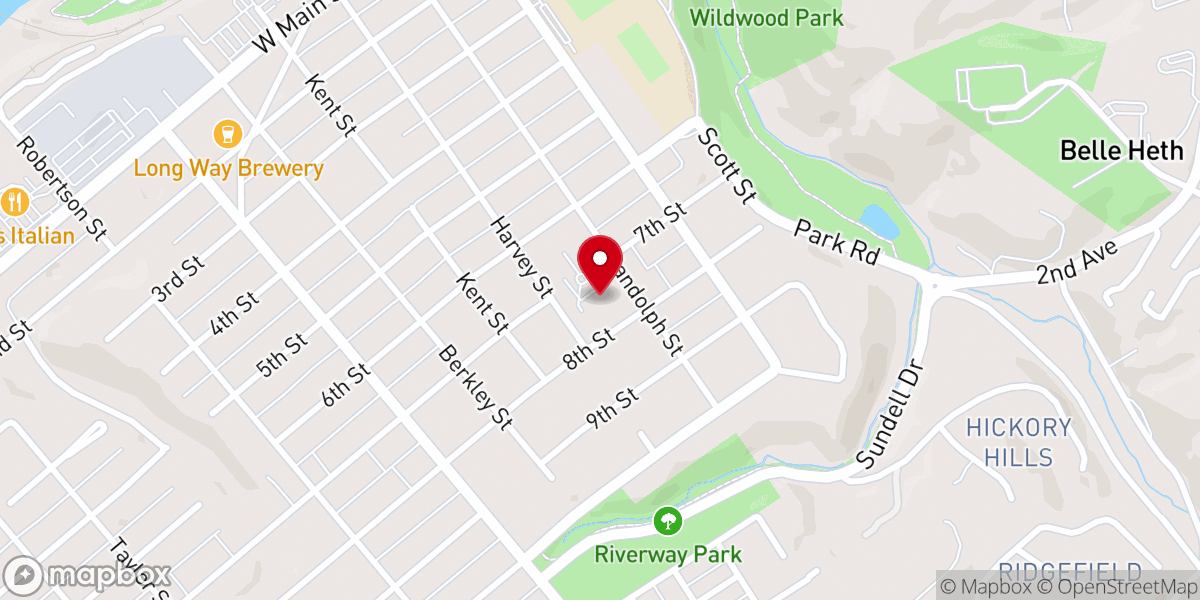 Map showing location of Radford Health & Rehab Center