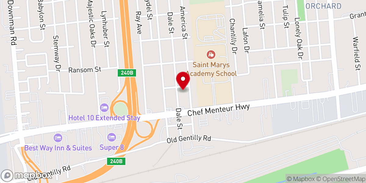 Map showing location of Greater Bright Morning Star Full Gospel Baptist Church