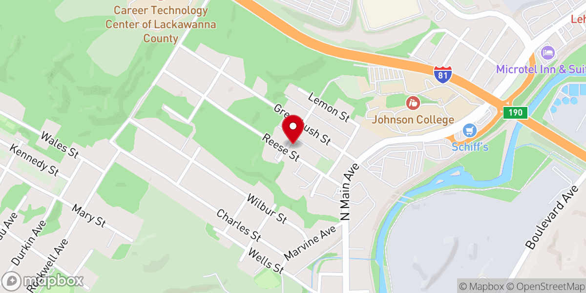 Map showing location of christ luthern church