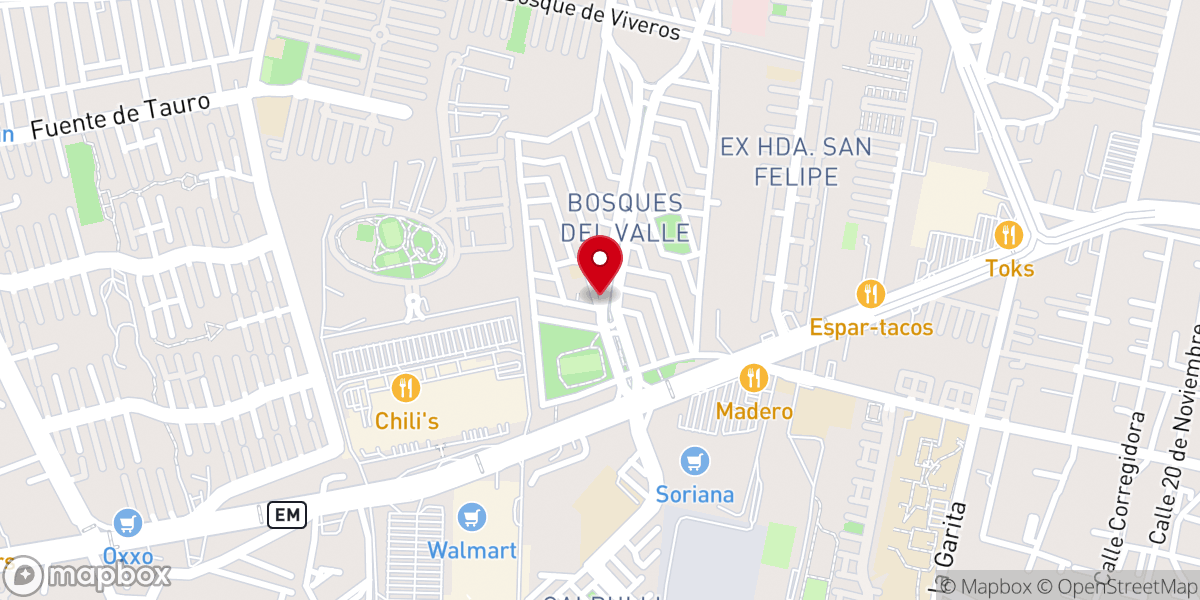 Map showing location of Iglesia Cristiana Evangelica de México