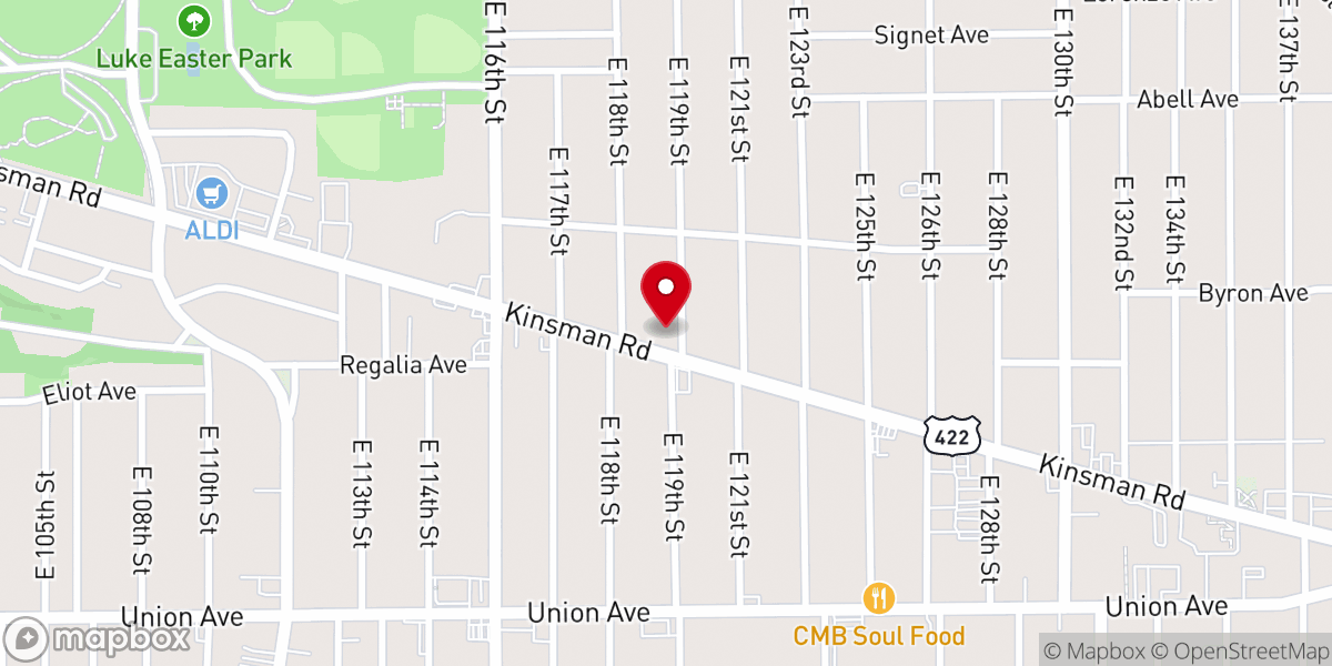 Map showing location of Covenant Community Church of Cleveland