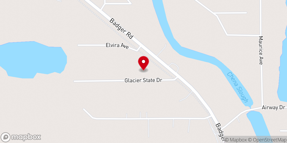 Map showing location of North Pole Christian Center