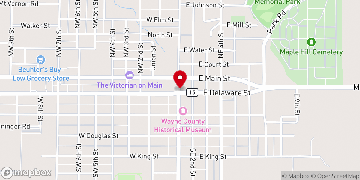 Map showing location of Union North Cumberland