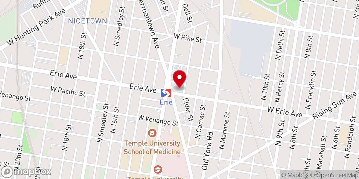 Map showing location of East Bethel Baptist Church