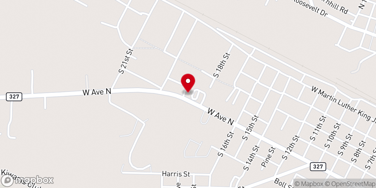 Map showing location of Calvary Missionary Baptist Church