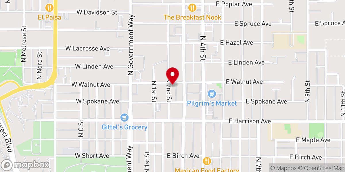 Map showing location of Wanut Avenue Gospel Chapel