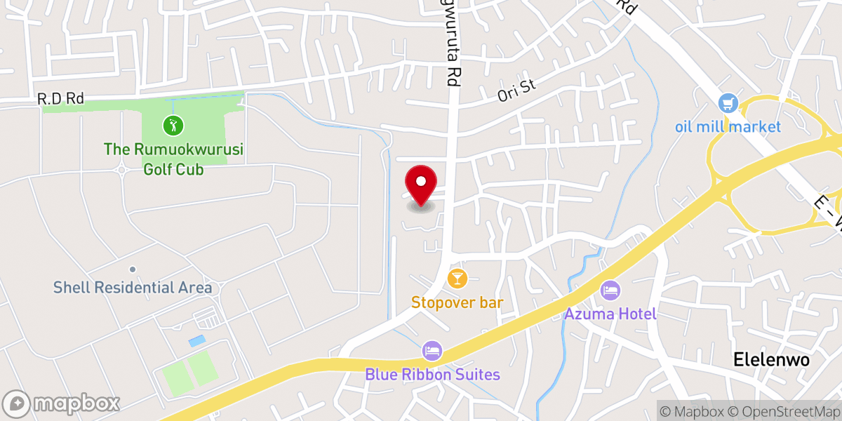 Map showing location of All Saints' Cathedral Church Rumuokwurusi