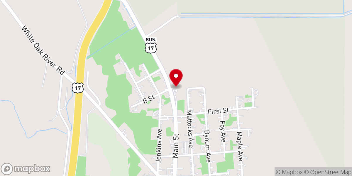 Map showing location of St Luke AME Zion Church