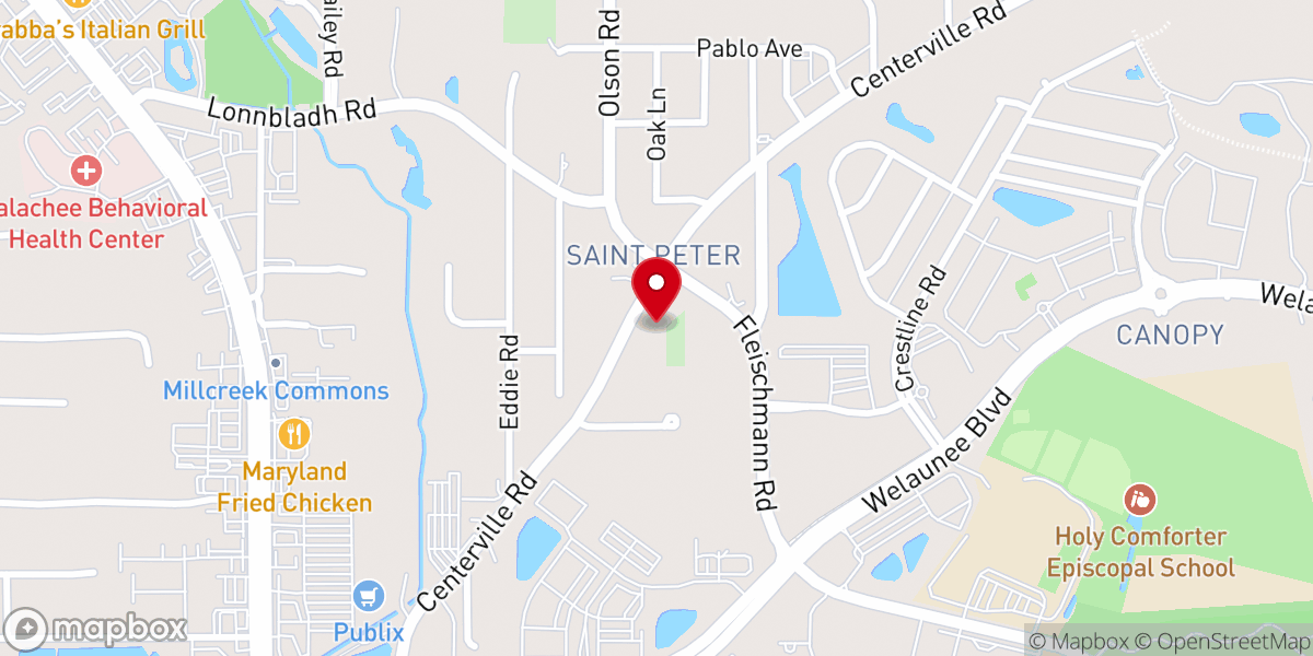 Map showing location of Saint Peter Primitive Baptist Church