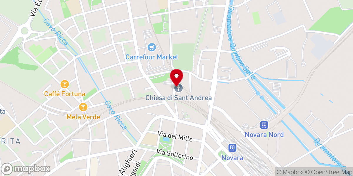 Map showing location of Chiesa Sant'Andrea