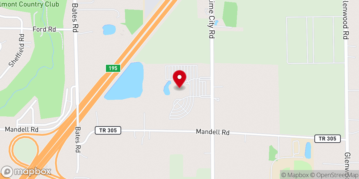 Map showing location of CedarCreek Church