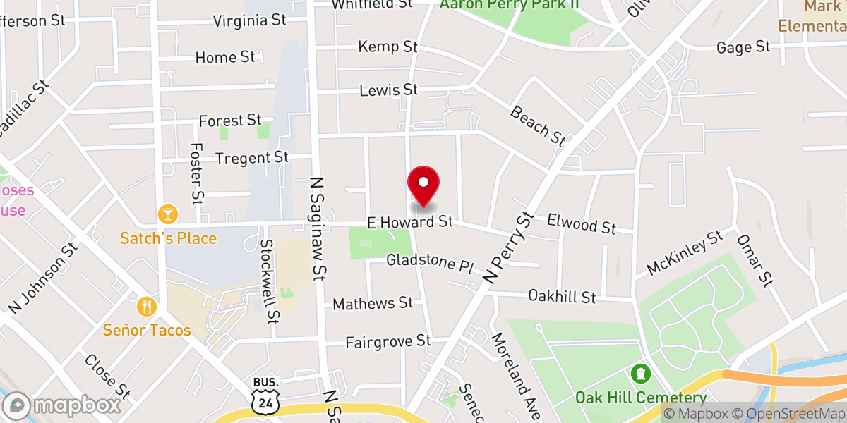 Map showing location of United Faith General Baptist