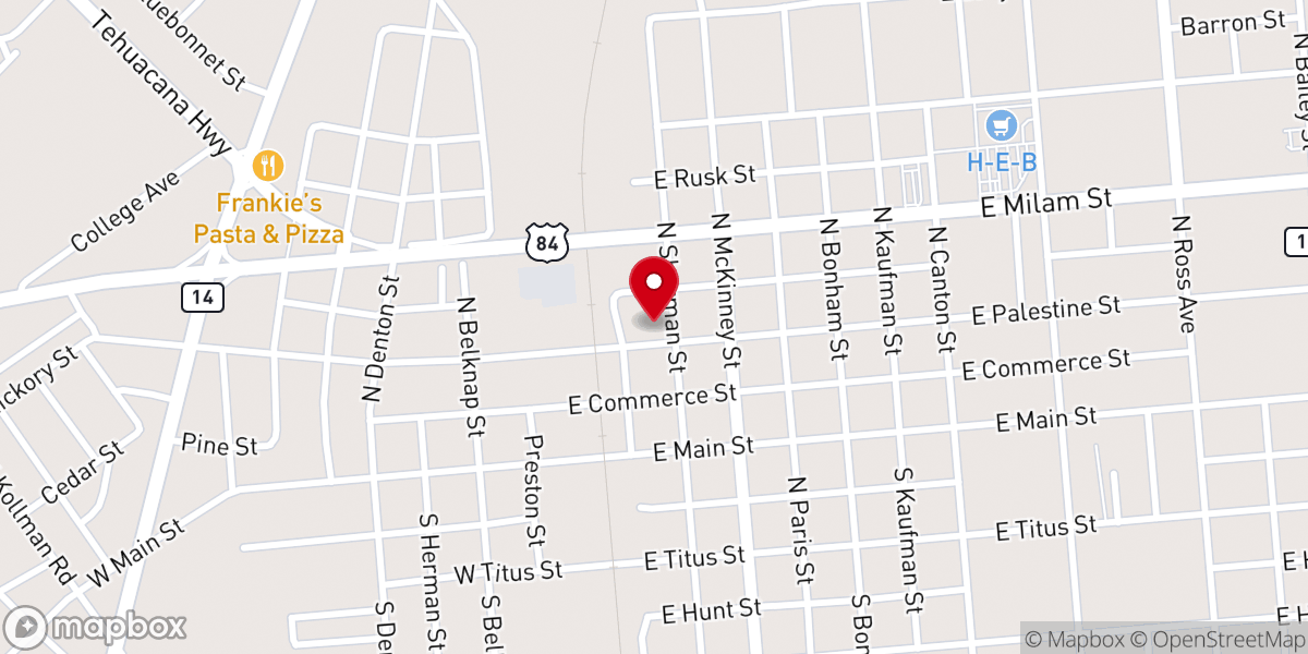 Map showing location of Iglesia Pentecostal Camino De Salvacion Of Mexia Tx