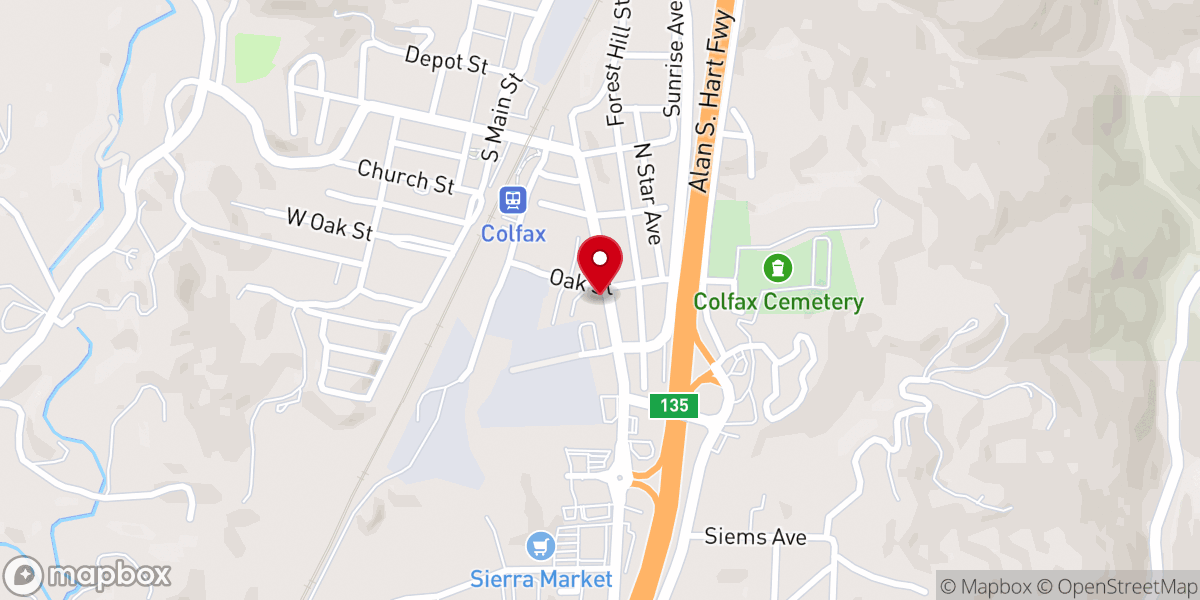 Map showing location of St Dominic's Catholic Church