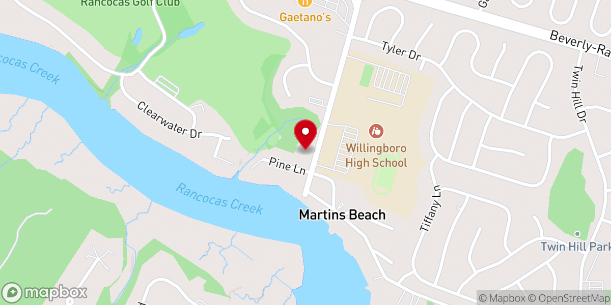 Map showing location of Saints' Memorial Community Church