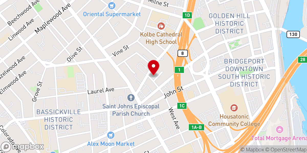 Map showing location of Church of Love