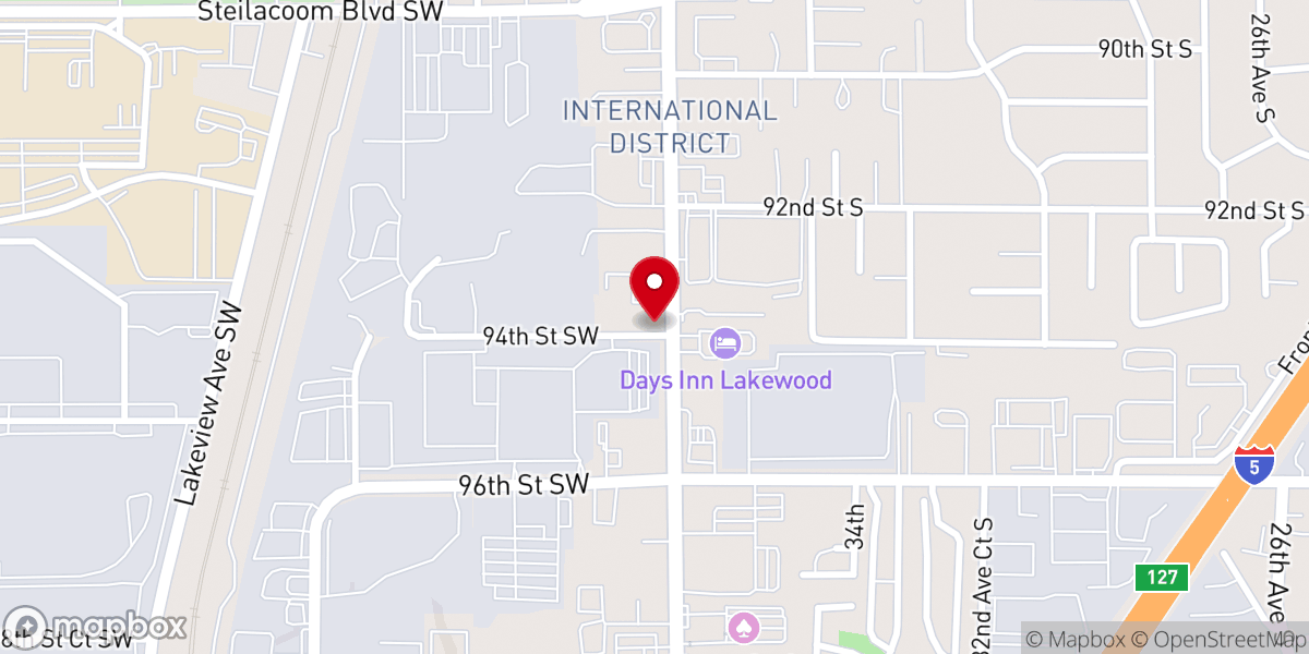 Map showing location of Iglesia Cristiana Pentecostes Movimiento Misionero Mundial Tacoma, WA