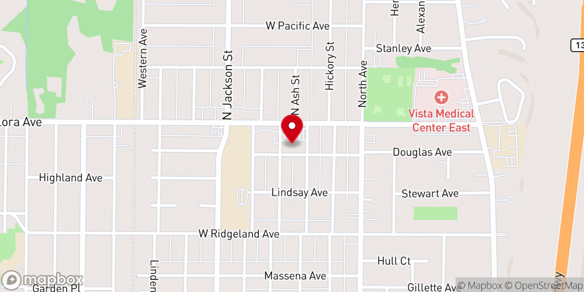 Map showing location of St Anastasia Catholic Church (Little Flower Parish)