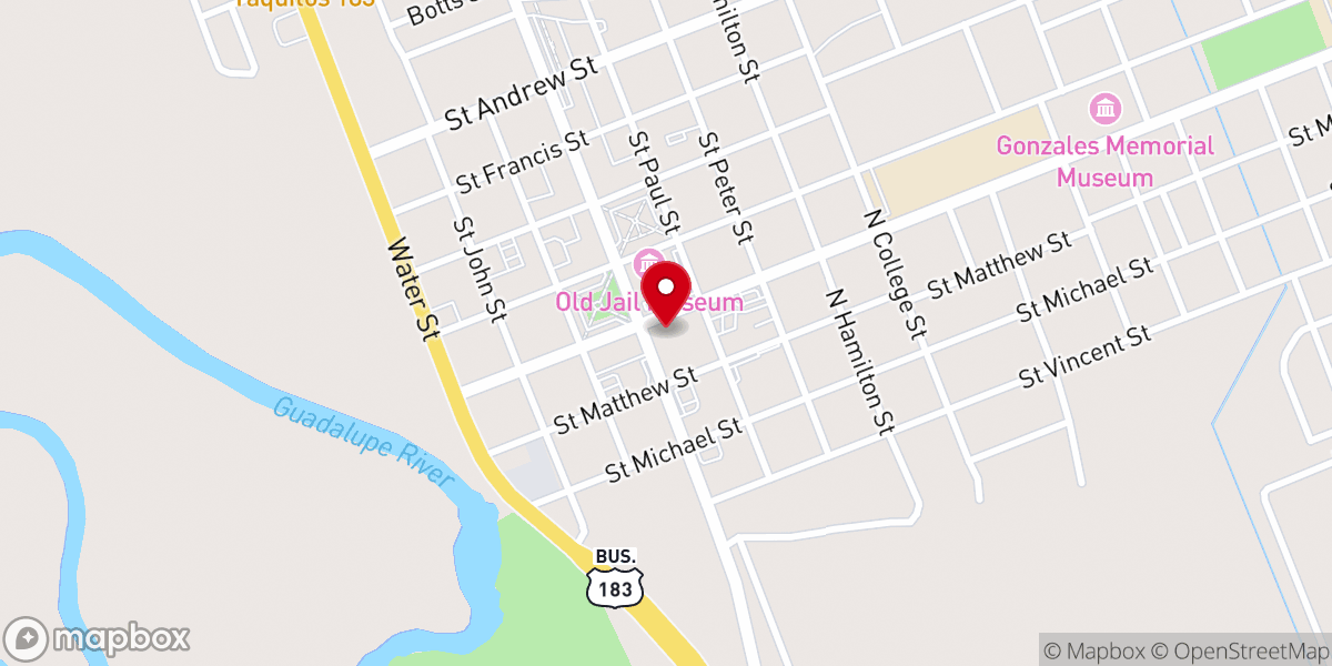 Map showing location of Presbyterian Church
