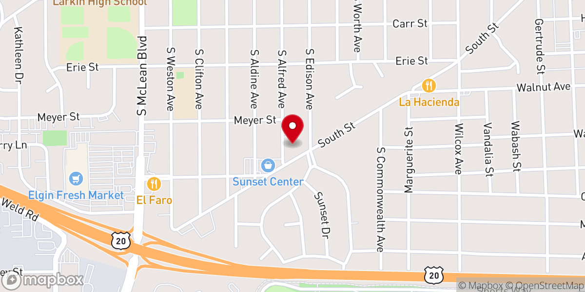 Map showing location of Iglesia Universal