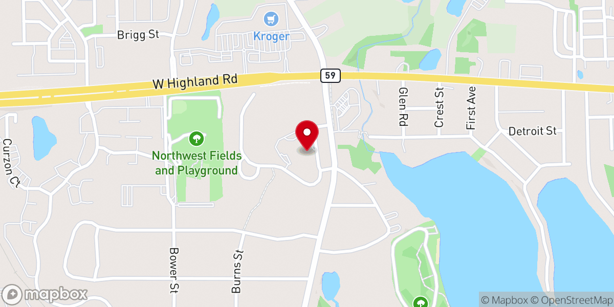 Map showing location of Oakhaven Manor