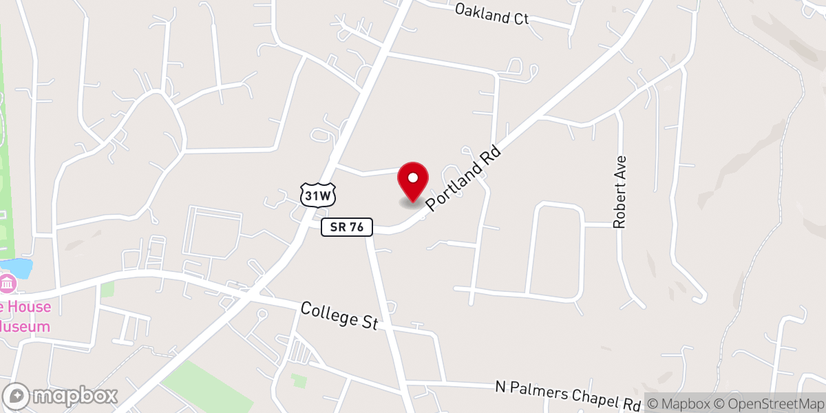 Map showing location of Hope Food Bank