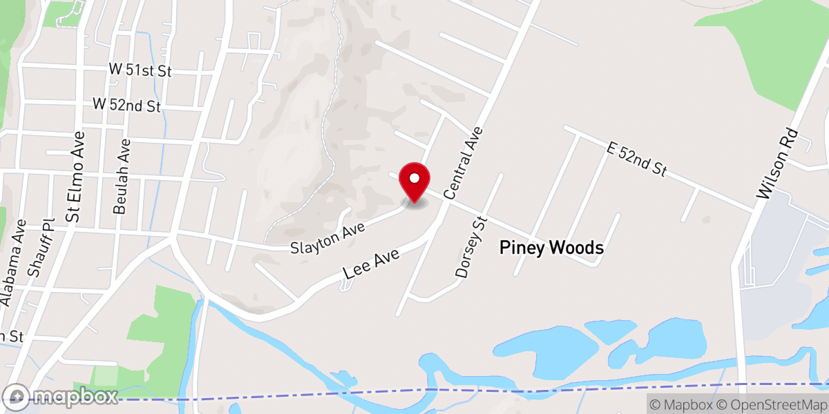 Map showing location of Greater Saint John Baptist Church