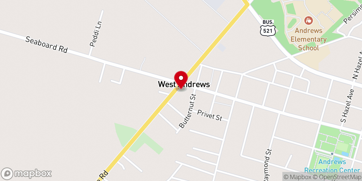 Map showing location of Ebenezer Baptist Church