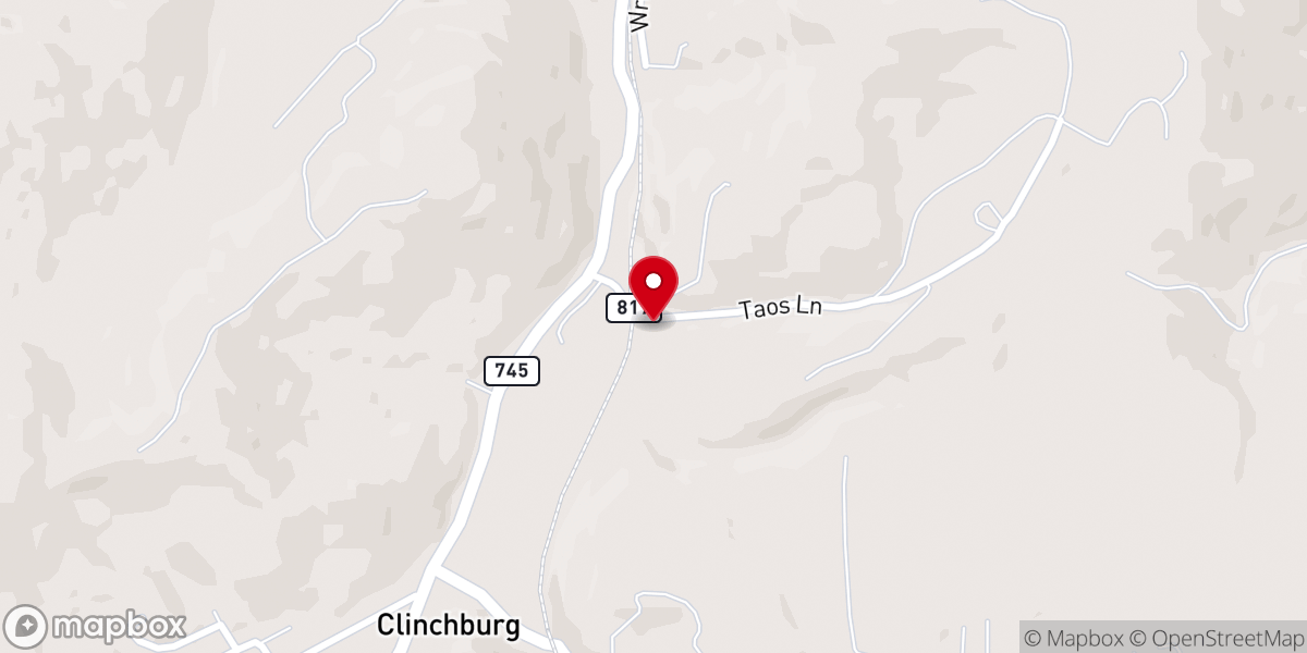 Map showing location of Mahanaim United Methodist Church