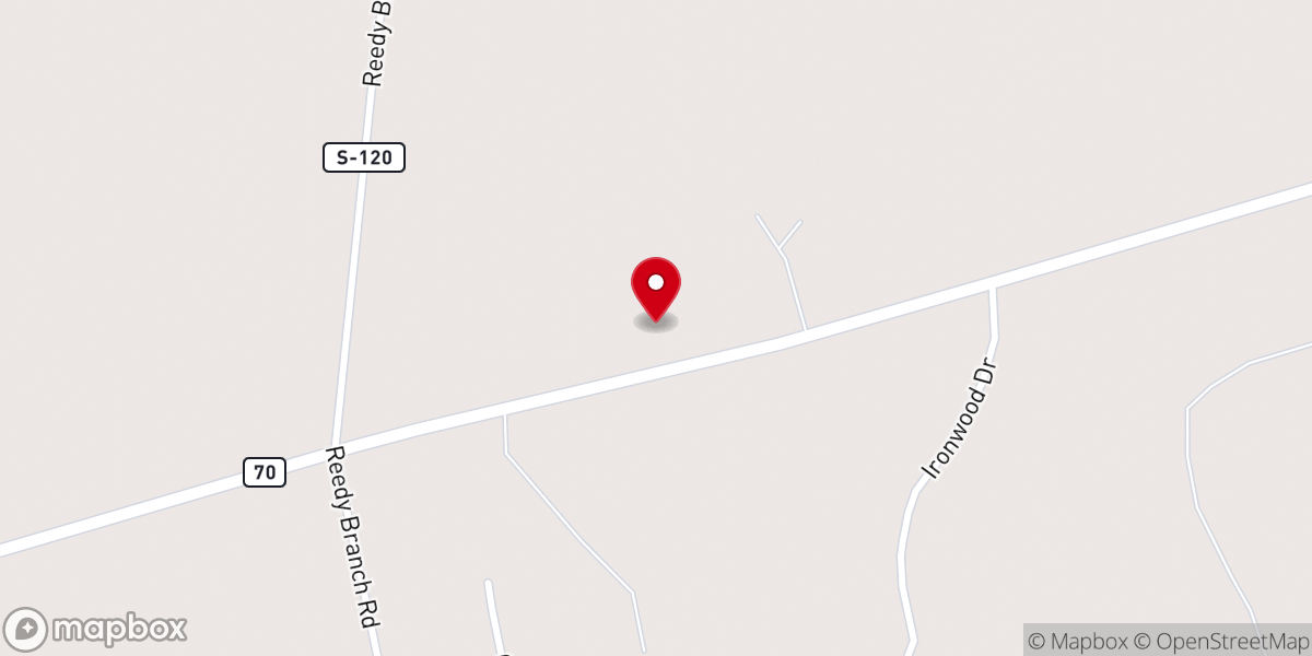 Map showing location of Barnwell Mennonite Church
