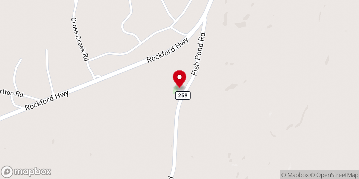 Map showing location of Macedonia Primitive Baptist Church