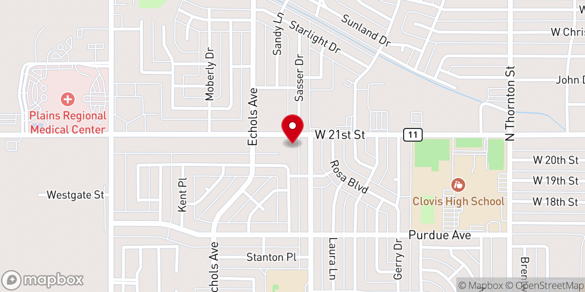 Map showing location of Grace Covenant Reformed Church