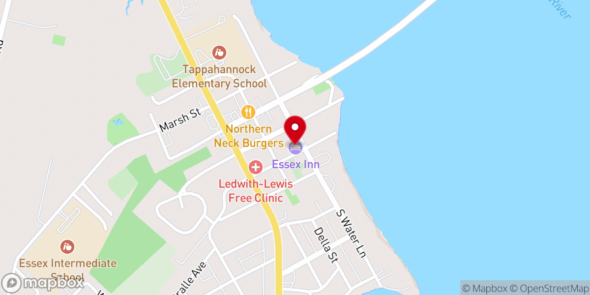 Map showing location of The Essex Inn
