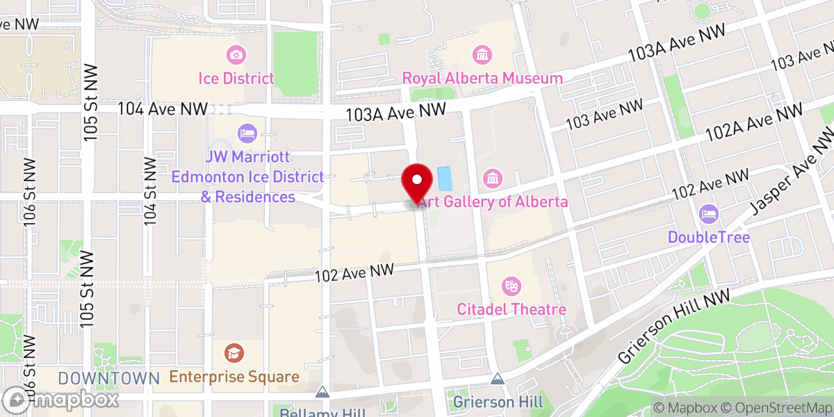 Map showing location of Ziionville Baptist Church Edmonton Alberta
