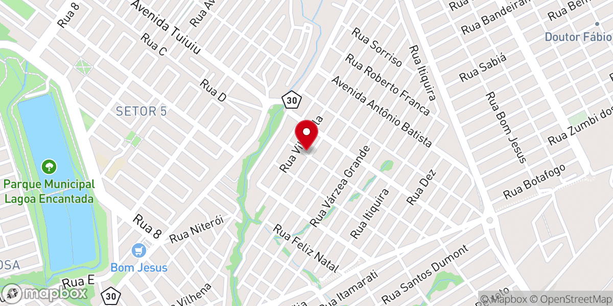 Map showing location of Igreja pentecostal resgatando almas para Jesus