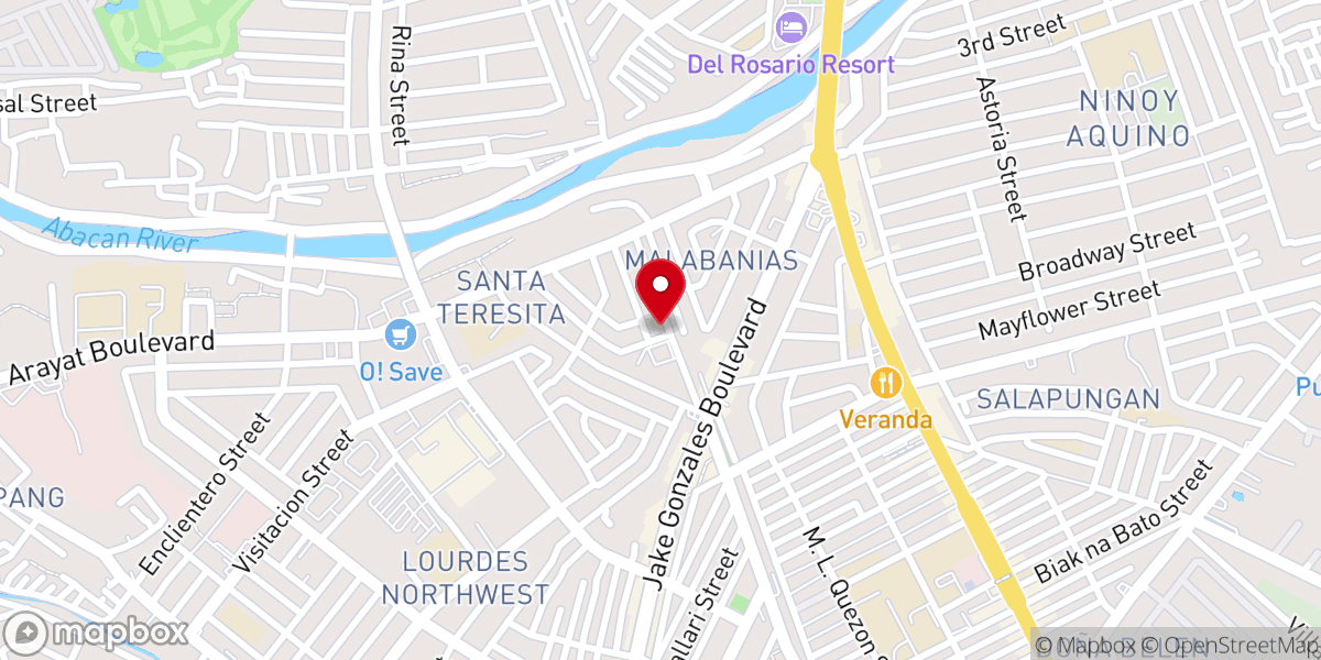 Map showing location of Angeles United Church of Christ