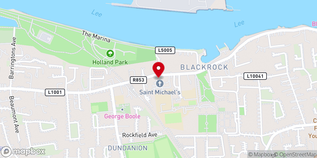 Map showing location of St. Michael's Catholic Church, Blackrock
