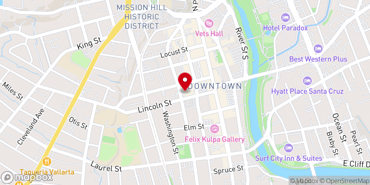 Map showing location of Streetside Hope