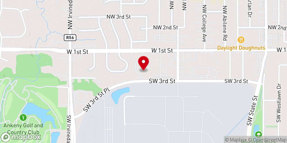 Map showing location of Ankeny Christian Child Care