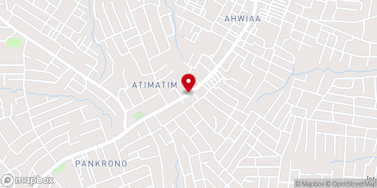 Map showing location of St. Paul's Catholic Church, Fawoade-Kwabre