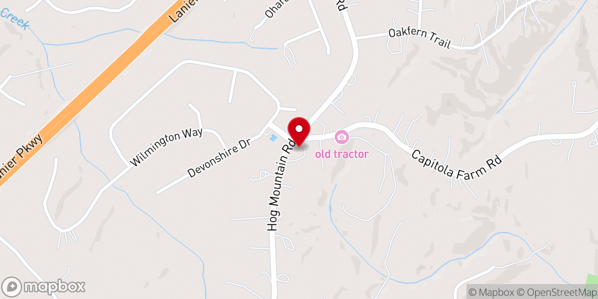 Map showing location of Open Door Baptist Church