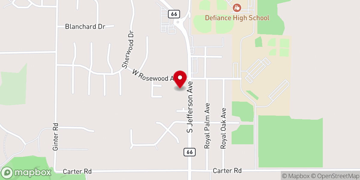Map showing location of Grace Bible Church