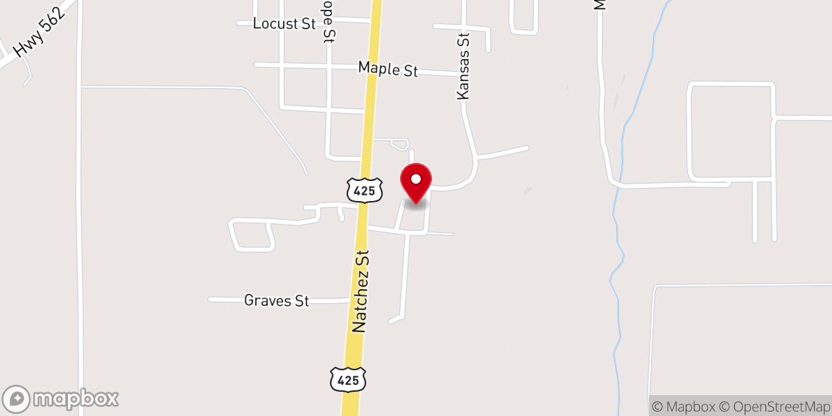 Map showing location of Wisner First Pentecostal Church