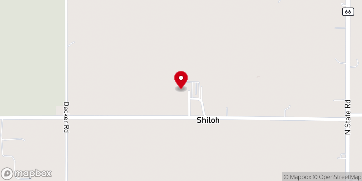 Map showing location of Shiloh Community Church