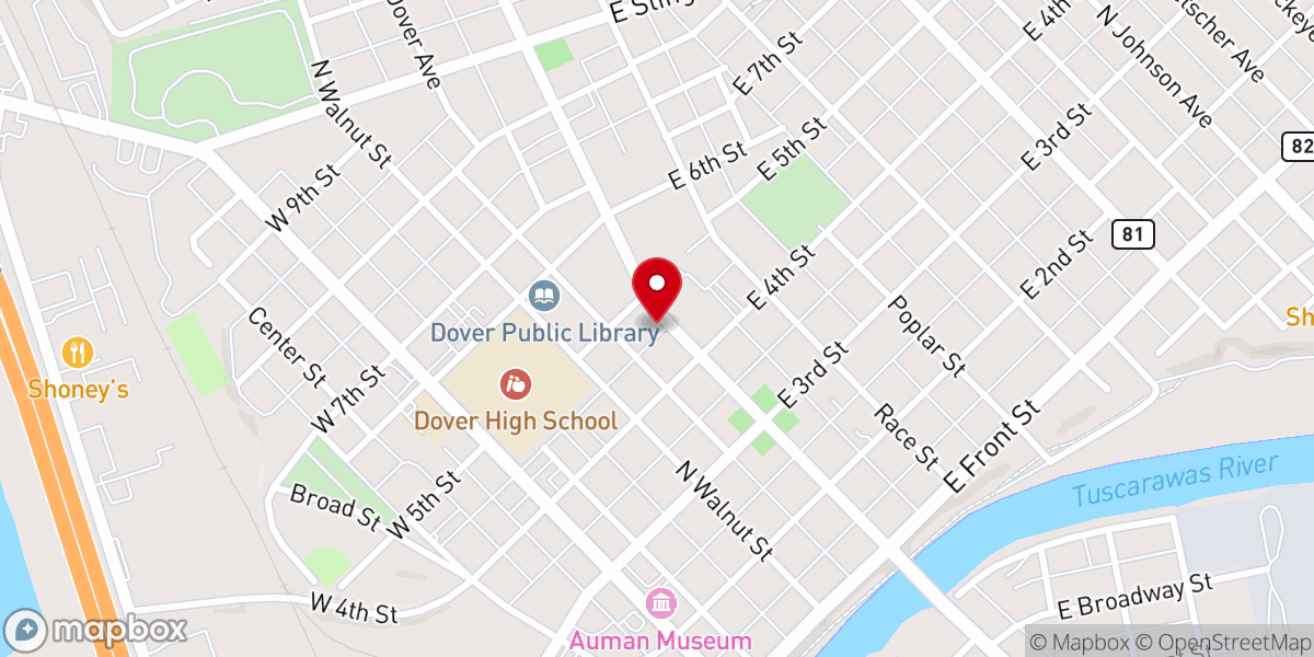 Map showing location of Dover Faith Global Methodist Church