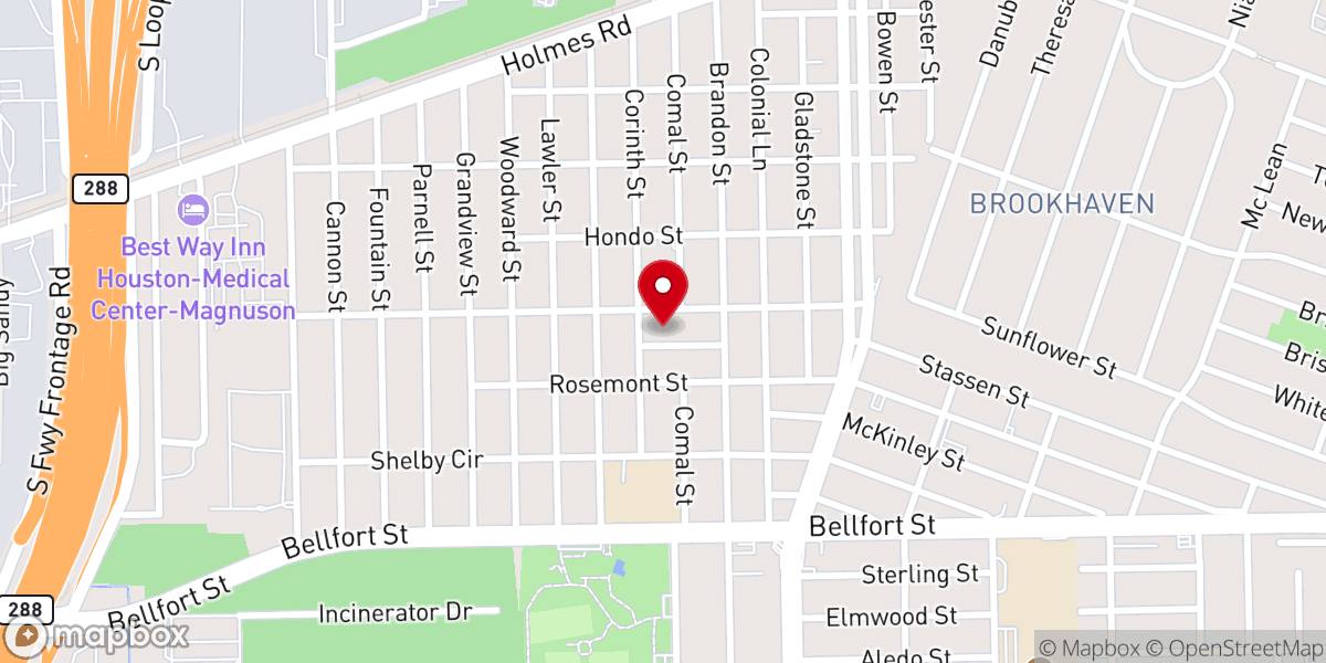 Map showing location of Mt. Vernon Baptist Church, Inc.