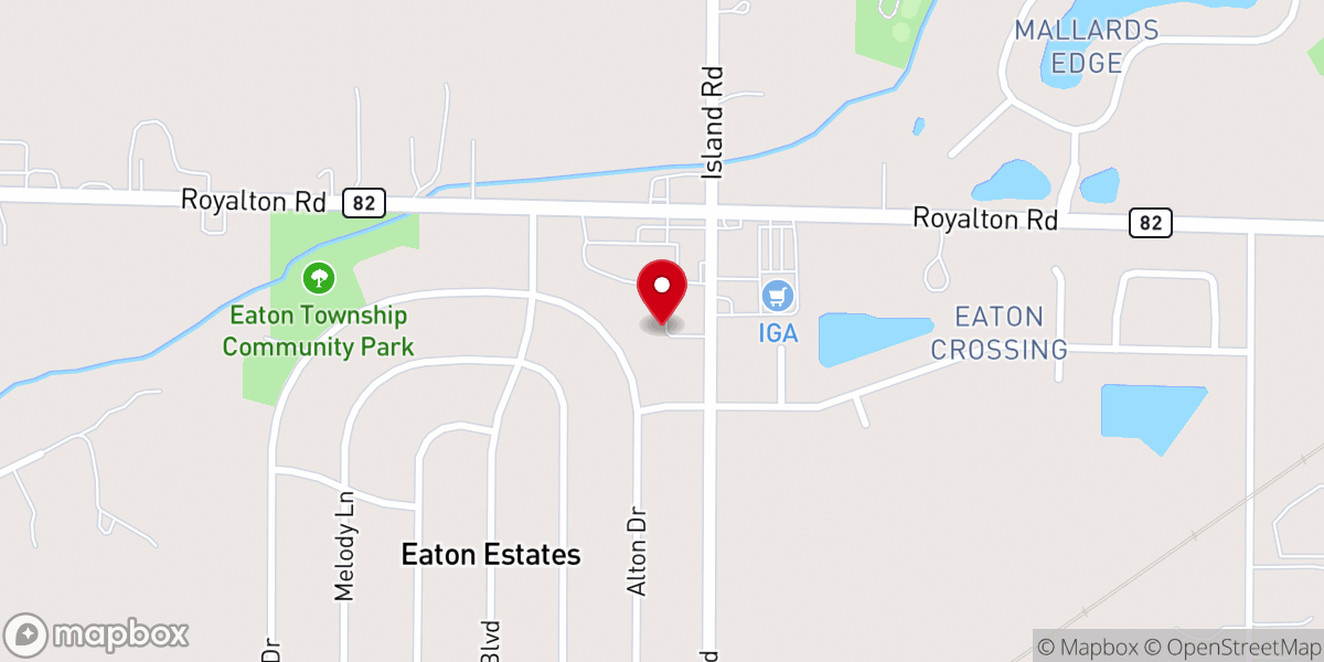 Map showing location of North Eaton Church of God