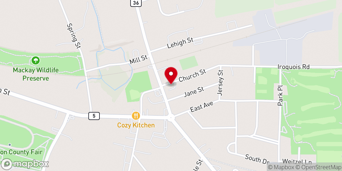 Map showing location of Church Street Dental (Barbora H. Valerio, DDS)